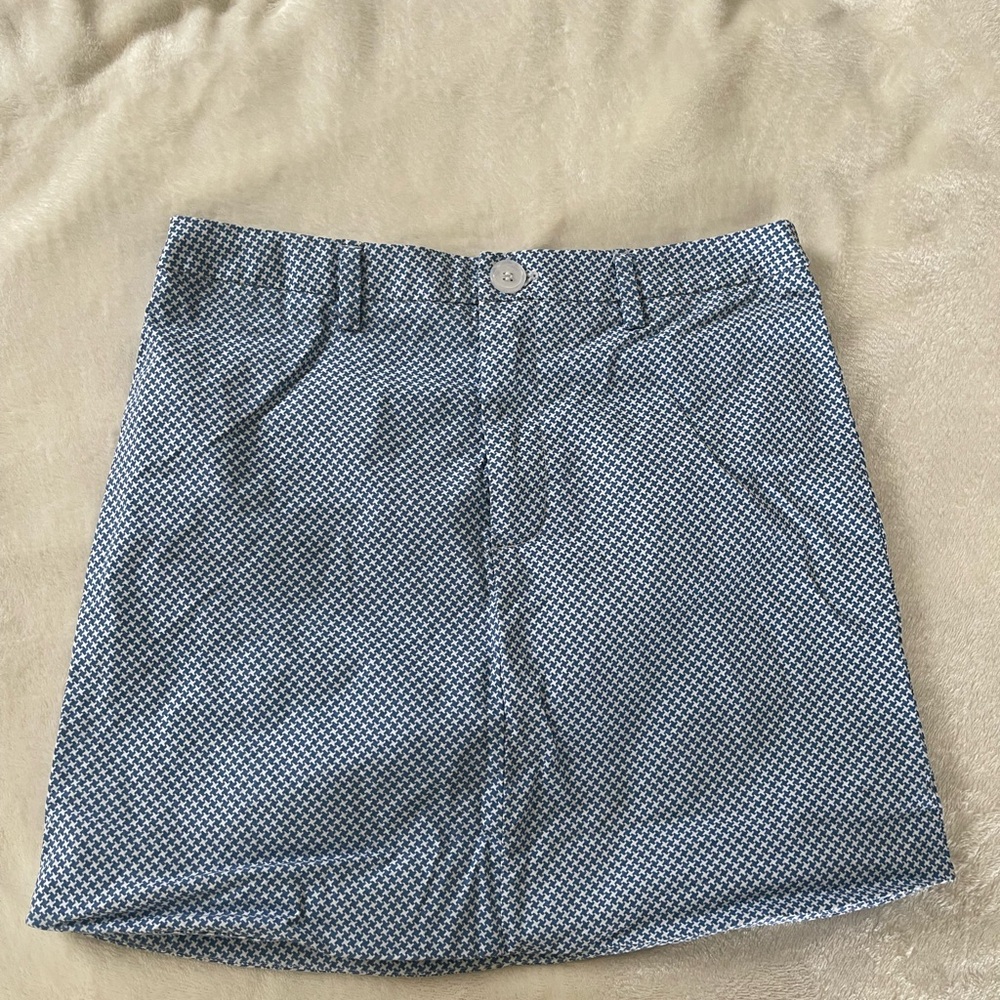 white and blue pencil skirt!